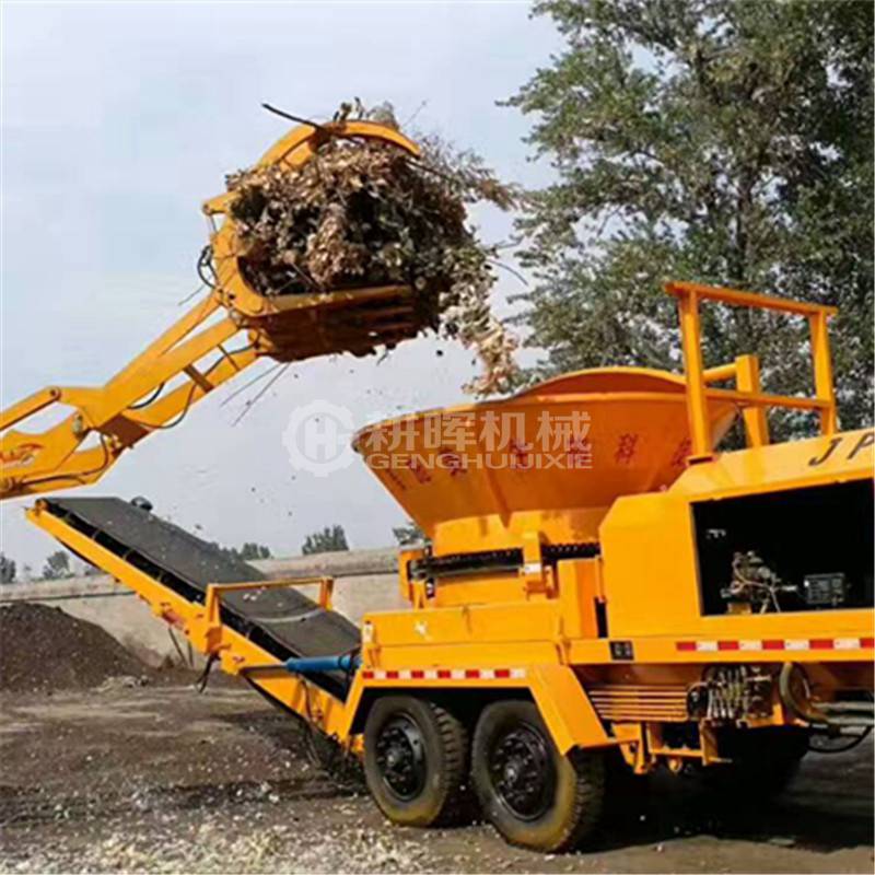 圆盘树根粉碎机现场